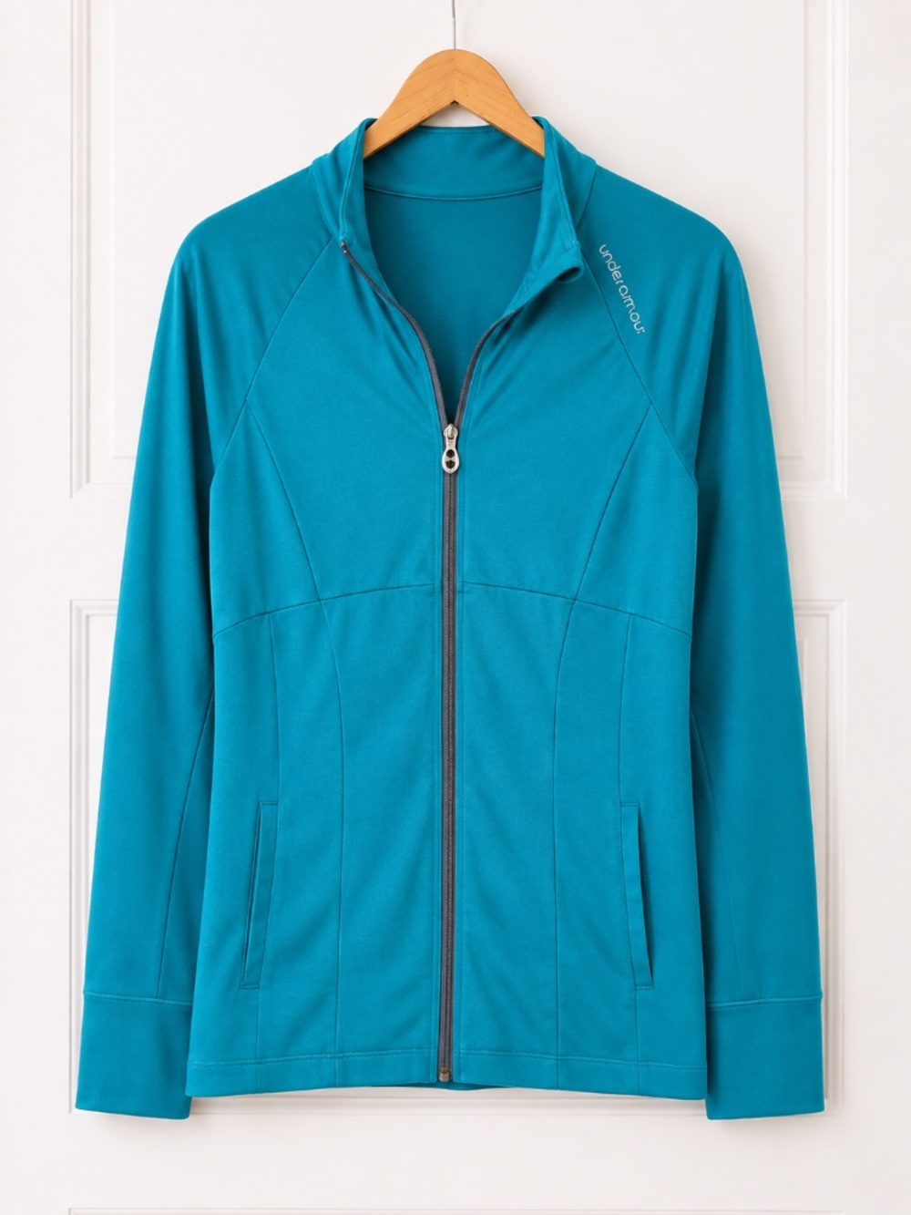 Under Armour Teal Full Zip Athletic Running Jacket Medium